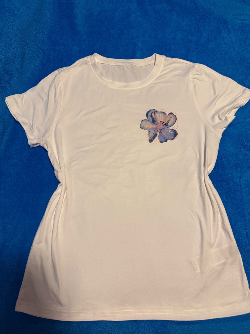 White Floral Accent Women’s Tee
